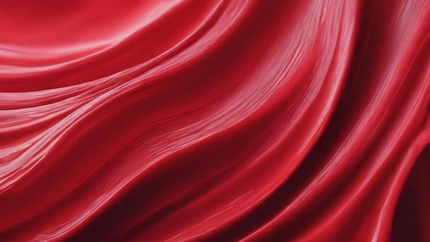 写真 柔らかい赤い波状の液体流れで 滑らかな質感と ぼやけた効果