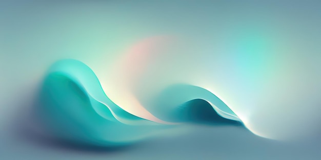 Smooth texture with a blurring effect soft cyan wavy liquid flow