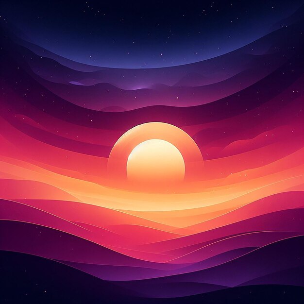 Smooth Transition Background SunsetInspired Blend Warm Orange to Deep Purple