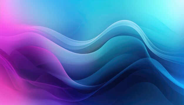 Smooth wave background wallpaper with blue and purple color tones generative ai