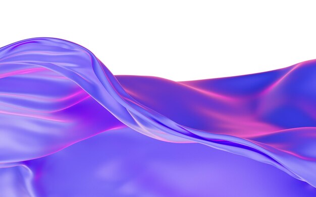 Photo smooth wave cloth background 3d rendering