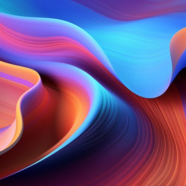 Smooth wave of vibrant colors abstract backdrop in modern style