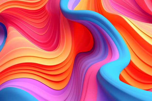 Smooth waves of vibrant colors flow abstractly