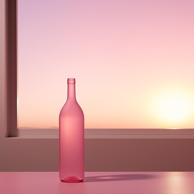 Photo a smooth white bottle lying on the windowsill