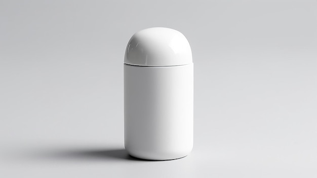 Smooth White Capsule Embracing Minimalist Simplicity