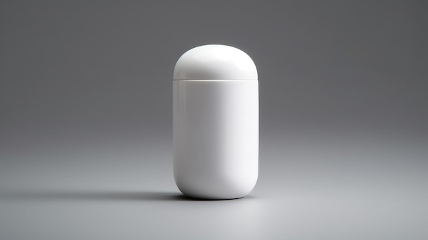 Smooth White Capsule Embracing Minimalist Simplicity