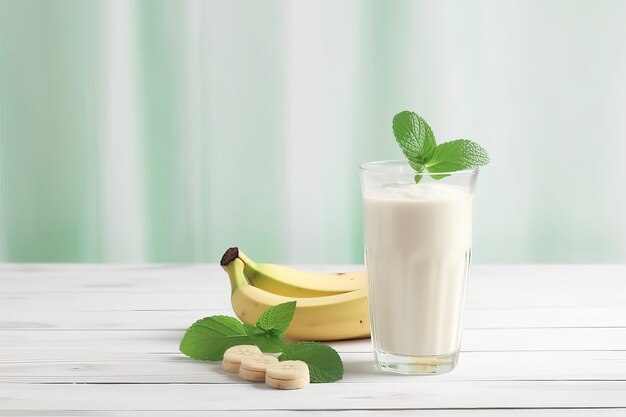 Smoothie banana mint Generate Ai