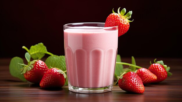 Smoothie healthy strawberry fruit