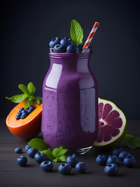 Smoothie met een vruchten van exotische vruchten zoals