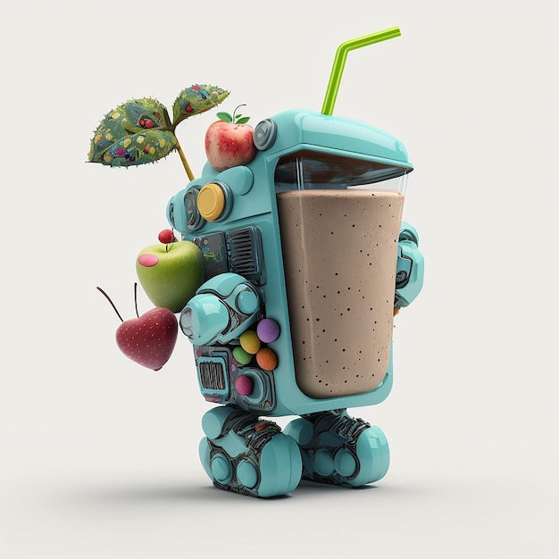 Smoothie Robot Futuristic AI Drink Technology