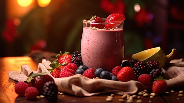 SmoothieBol with fruits and berries beauty and usefulness in every portion