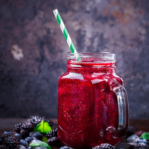 Smoothies.Drink Summer from Mix Berries 