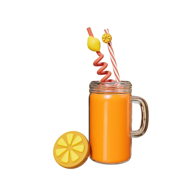 Smoothies Juices 3D Illustration