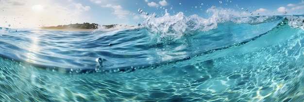 Premium AI Image   The smoothness of crystalclear water features