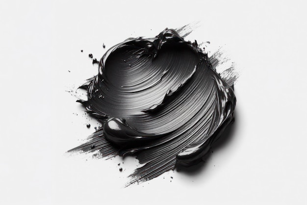 smudge oil paint isolated on solid white background ai generative