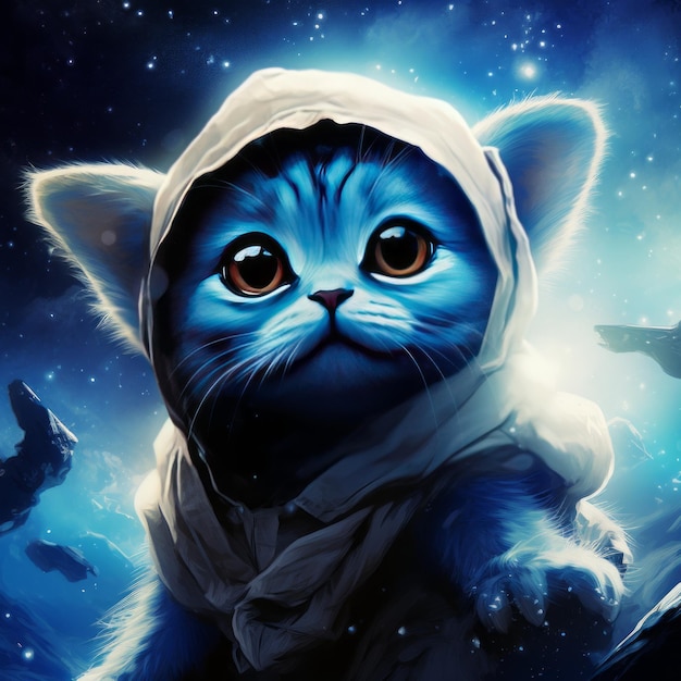 Smurf Cat Strikes Back A Spectacular Star Wars Adventure High Definition Film Poster en Illustratie