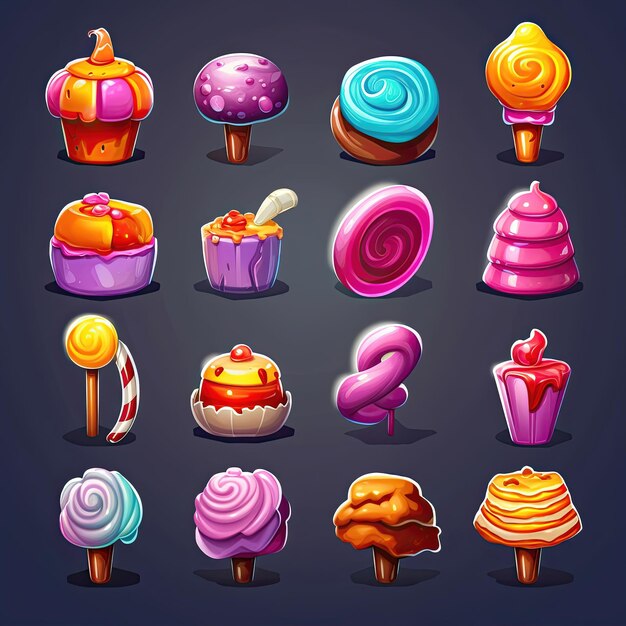 snack candy dessert ai generated confectionery design celebration confection icon caramel snack candy dessert illustration