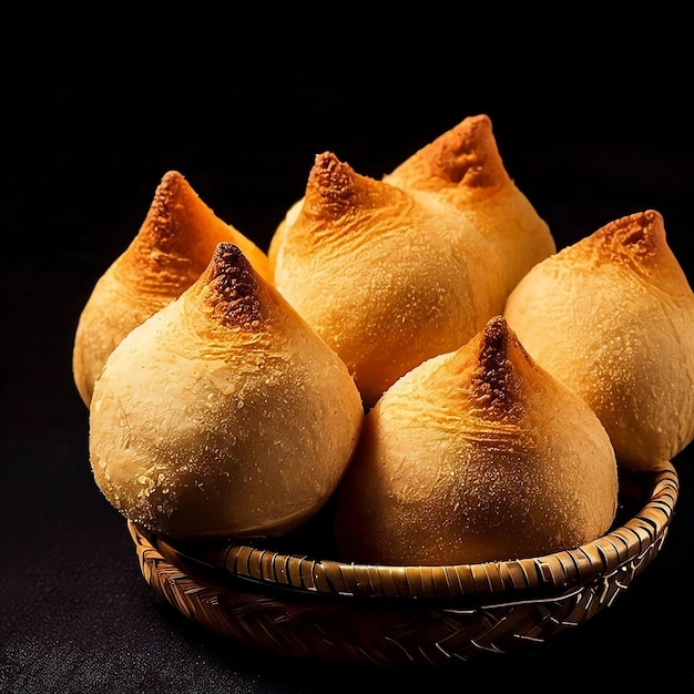 Snack Coxinha from Brazilblackn background