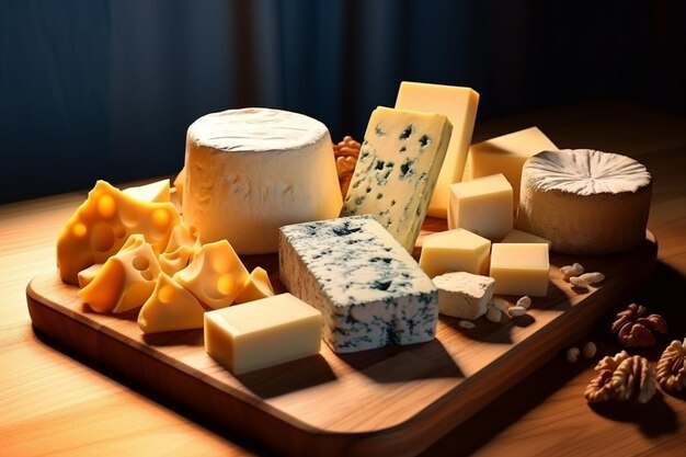 Photo snack delicious healthy cheese parmesan gourmet table food appetizer ingredient italian french assorted dairy camembert various wood wooden