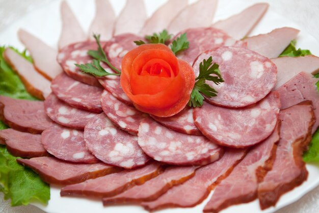 Foto spuntino dalla carne tagliata