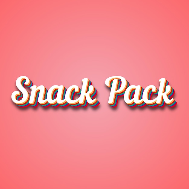 Foto snack pack texteffect foto afbeelding cool