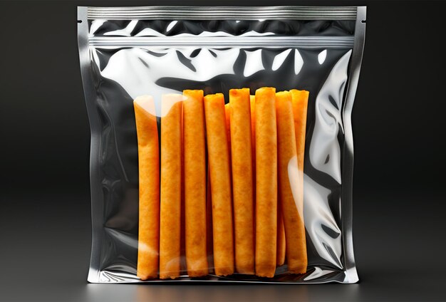 Snack packaging quick snack zip packaging AI generated image