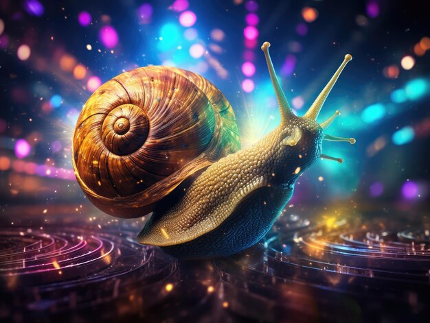 Snail illustration HD 8K wallpaper Stock Photographic Image