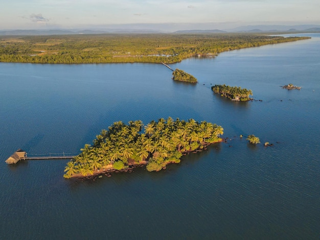 Snail Island In Koh Kong Province Landscape tropical vacation palm summer Cambodia Sea