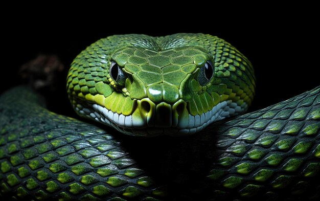 Snake in a Dark Setting Generative AI