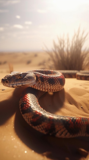 A snake in the desert