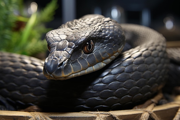 snake inside house