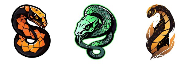 Photo snake logo 2d