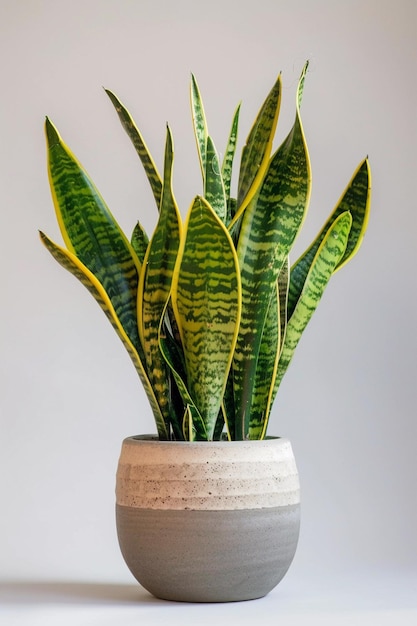 Photo snake plant in a pot