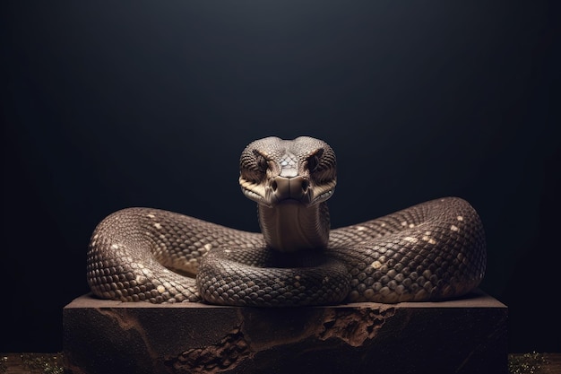 Snake reptile view Generate Ai