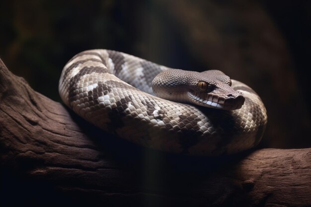 A snake shedding its ski