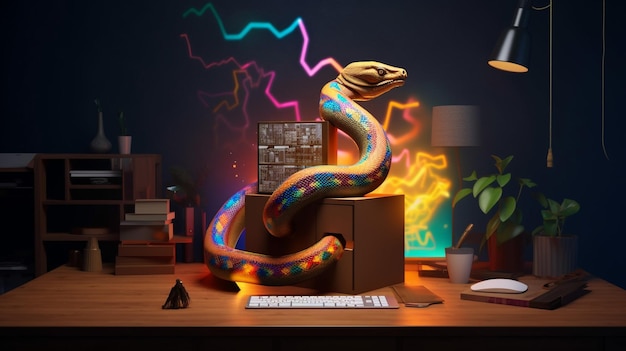 Snake Slithering out of an open box hd wallpaper