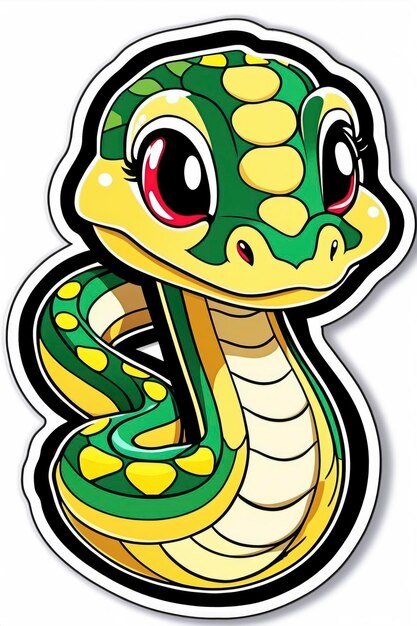 Snake Sticker Vector illustration clipart