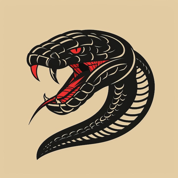 Photo snake tattoo vector illustration eps10 no transparency
