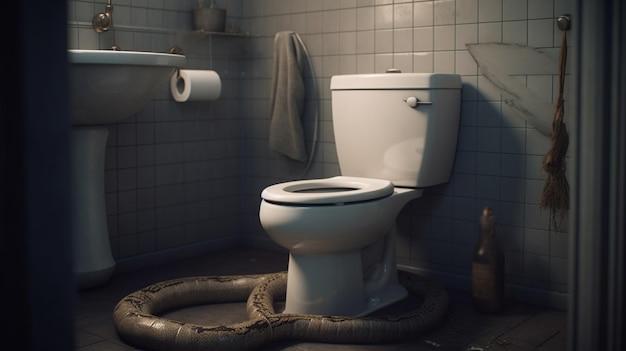 Snake in the toilet Generative Ai