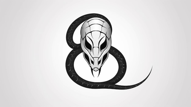 Photo snake with a face in the form of a snake.