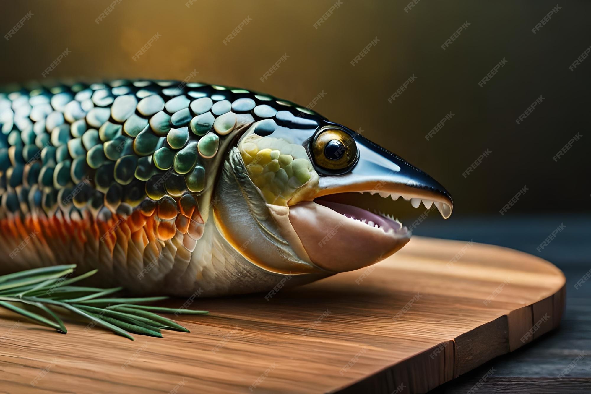 Premium AI Image | a snake with a mouth open and a mouth open.