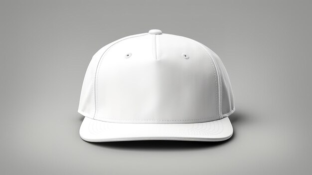 Snapback Cap w Sticker Mockup Plain wit