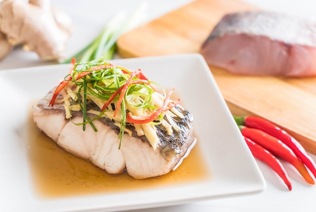 snapper fish steamed with soy sauce