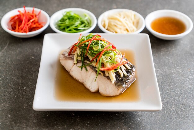 snapper fish steamed with soy sauce