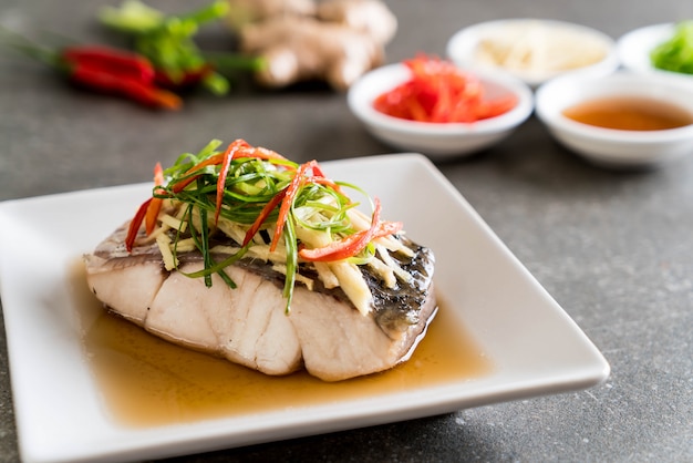 snapper fish steamed with soy sauce