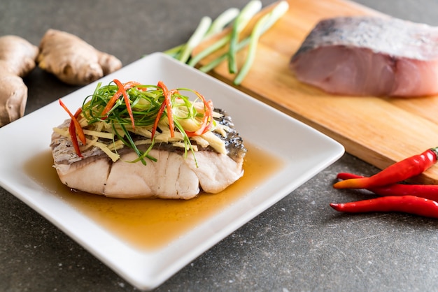 snapper fish steamed with soy sauce