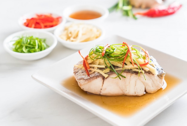 snapper fish steamed with soy sauce