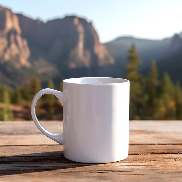 Foto istantanea di una tazza di caffè