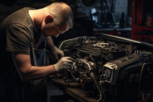 Snapshots of Automotive Expertise Photo Gallery of an Auto Mechanic Performing Car Inspections