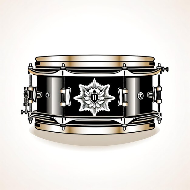 Photo snare drum on a white background isolated